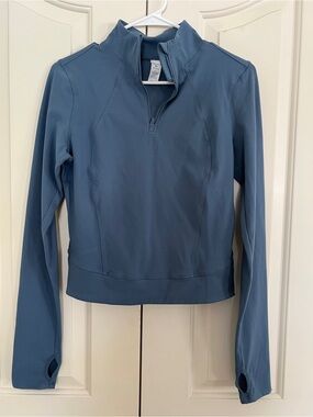 Yogalicious Quarter-Zip Pullover - Slate Blue New Without Tag